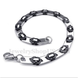 Pulseira Redonda Preta De Titânio Masculina