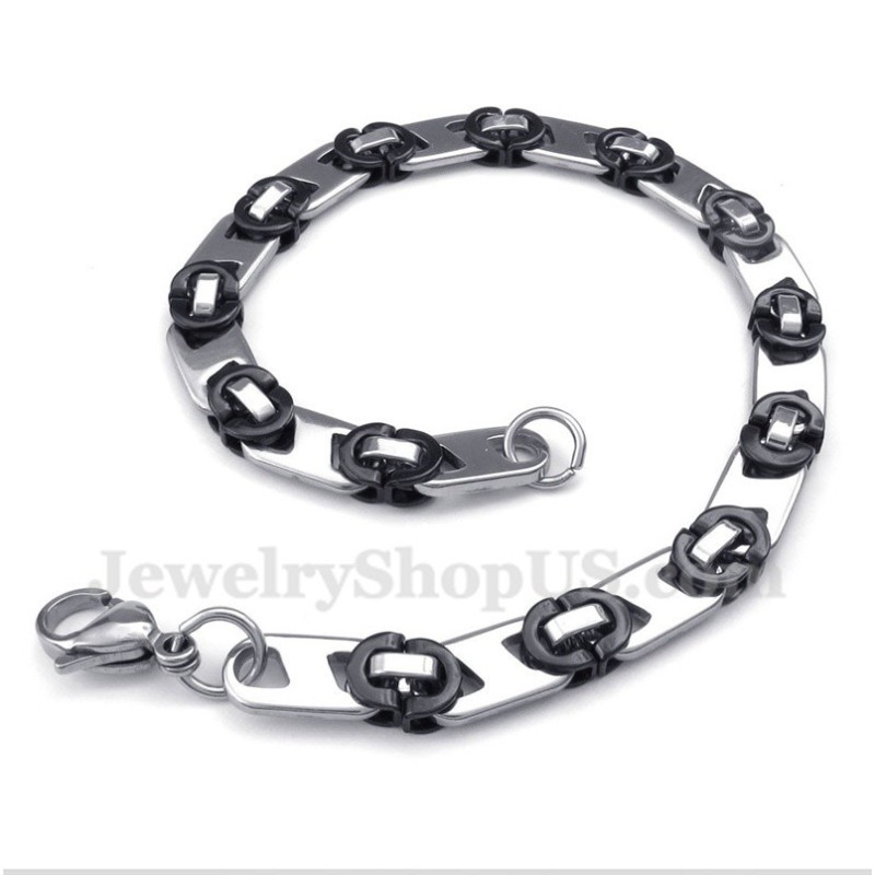 Pulseira Redonda Preta De Titânio Masculina