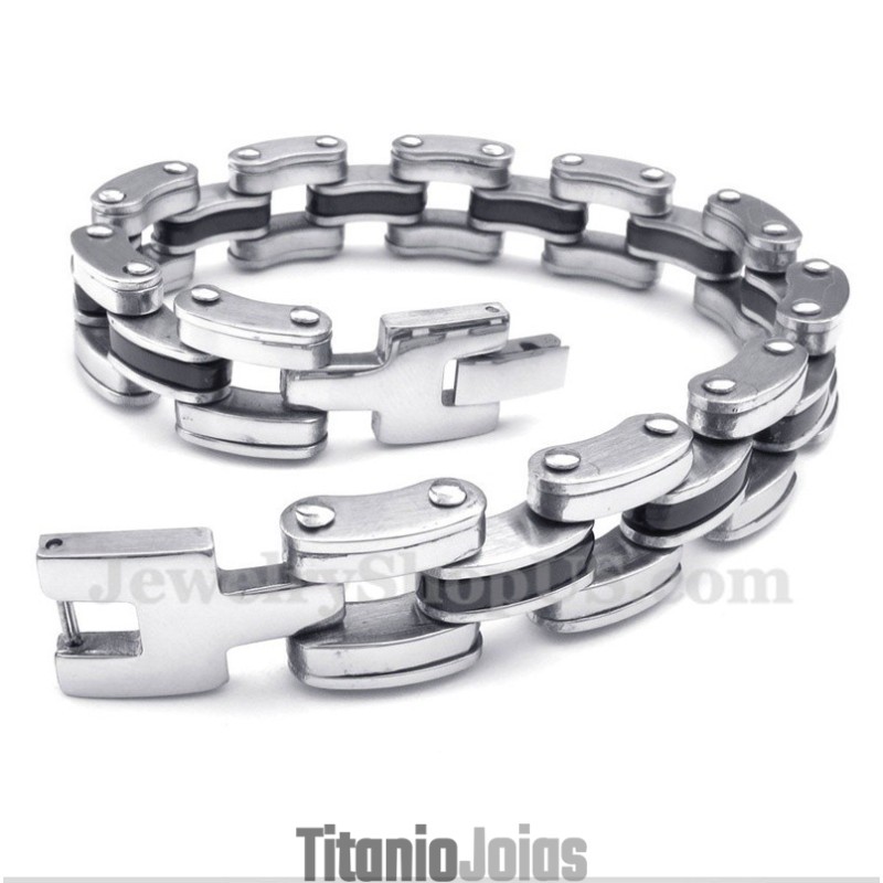 Pulseira Masculina De Titânio Preto Pulseira Masculina De Titânio Preto