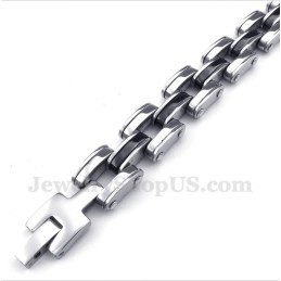 Pulseira Masculina De Titânio Preto