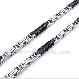 Colar Masculino De Cilindro Preto De Titânio