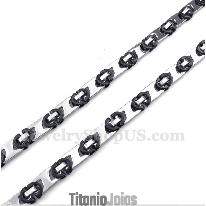 Colar Masculino De Titânio Preto Meio Crescente Colar Masculino De Titânio Preto Meio Crescente
