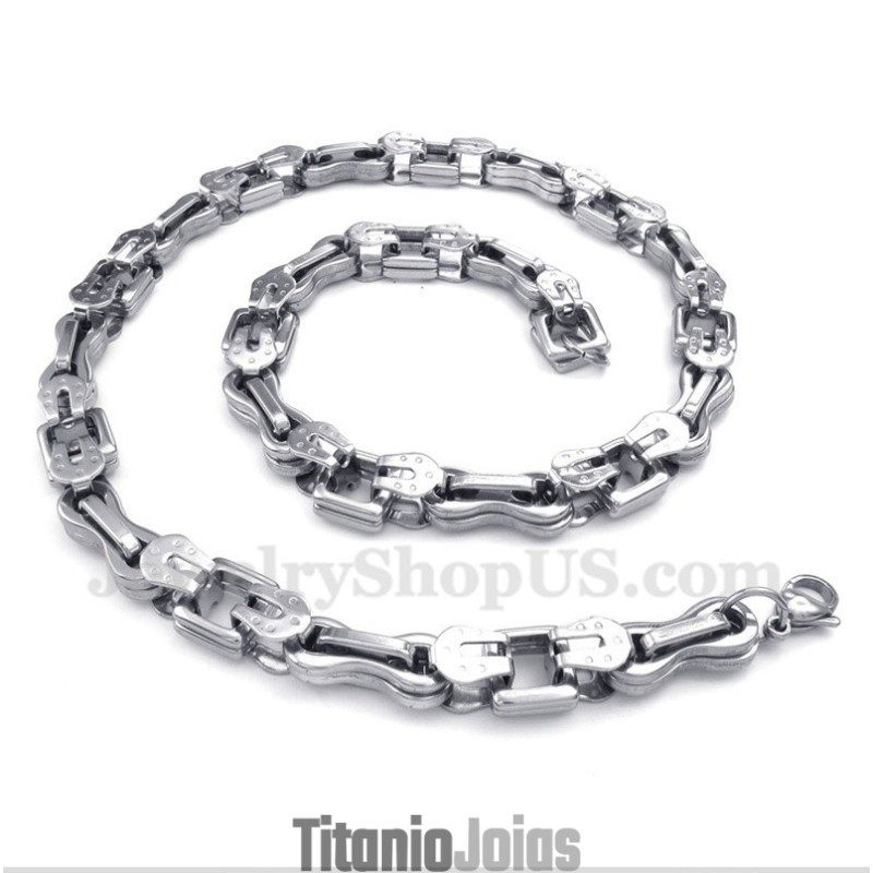 Colar Masculino Em Camadas De Titânio Colar Masculino Em Camadas De Titânio