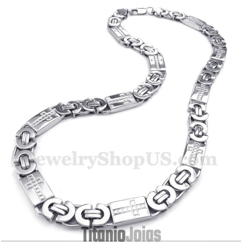 Colar De Cruz De Titânio Masculino Colar De Cruz De Titânio Masculino