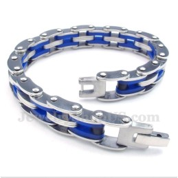 Pulseira Masculina De Borracha Azul Titânio