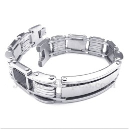 Pulseira Masculina De Fibra De Carbono E Titânio