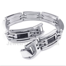 Pulseira Masculina De Cabo De Fibra De Carbono E Titânio