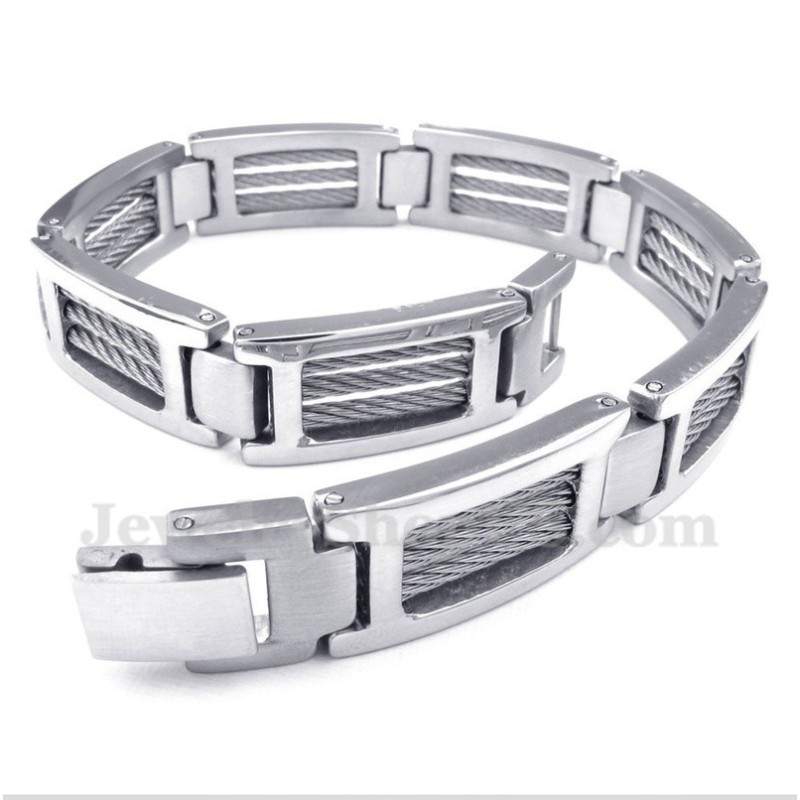 Pulseira De Cabo De Titânio Masculina Pulseira De Cabo De Titânio Masculina
