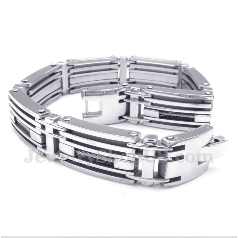 Pulseira De Cabo De Titânio Masculina