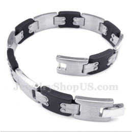 Pulseira Masculina De Titânio Preto