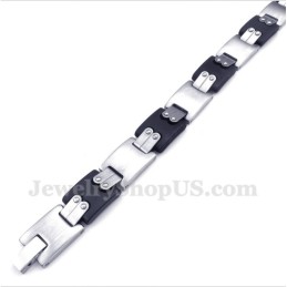 Pulseira Masculina De Titânio Preto