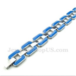 Pulseira Masculina Azul Titânio