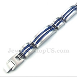 Pulseira Masculina Azul Titânio