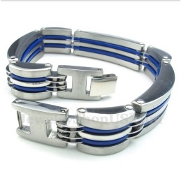 Pulseira Masculina Azul Titânio