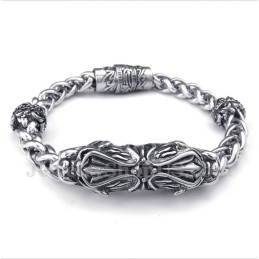 Pulseira Masculina De Titânio Com Diamantes Fundidos