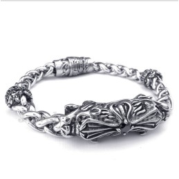 Pulseira Masculina De Titânio Com Diamantes Fundidos