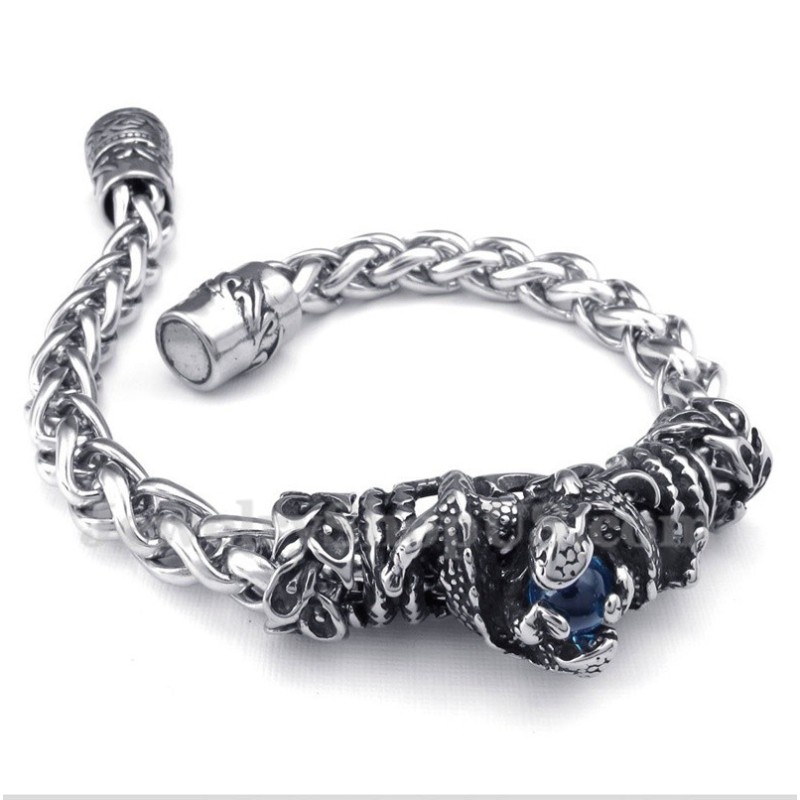 Pulseira Masculina De Titânio Fundido Com Diamante Azul Pulseira Masculina De Titânio Fundido Com Diamante Azul