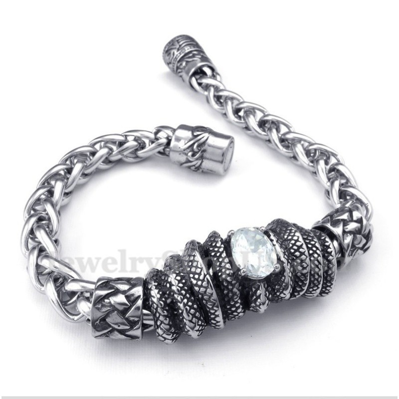 Pulseira Masculina De Titânio Fundido Com Diamante Branco Pulseira Masculina De Titânio Fundido Com Diamante Branco