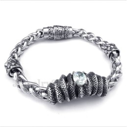 Pulseira Masculina De Titânio Fundido Com Diamante Branco