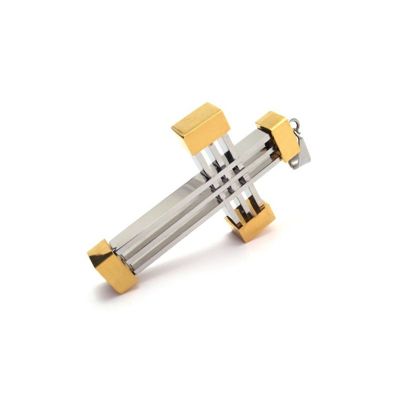 Pingente De Titânio Em Cruz Com Novo Estilo (Dourado) Pingente De Titânio Em Cruz Com Novo Estilo (Dourado)