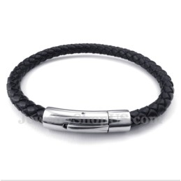 Pulseira Masculina De Couro De Titânio