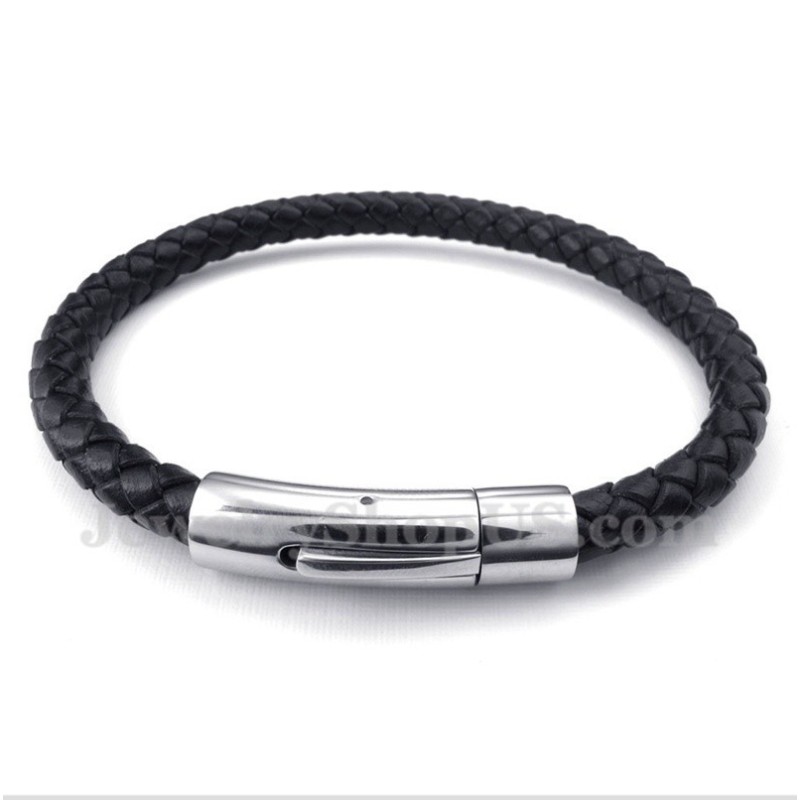 Pulseira Masculina De Couro De Titânio Pulseira Masculina De Couro De Titânio