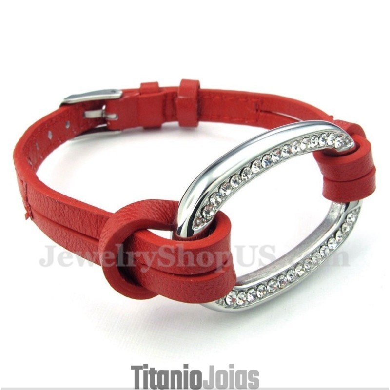 Pulseira Masculina De Couro De Titânio Pulseira Masculina De Couro De Titânio