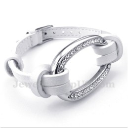 Pulseira Masculina De Couro De Titânio