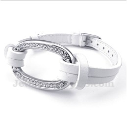 Pulseira Masculina De Couro De Titânio