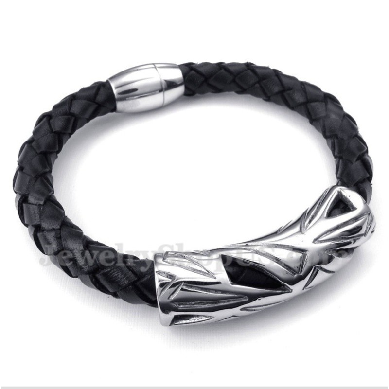 Pulseira Masculina De Couro De Titânio Pulseira Masculina De Couro De Titânio