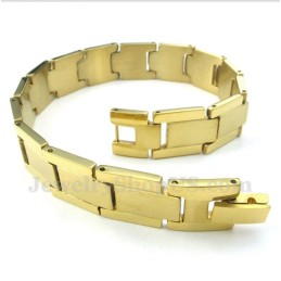 Pulseira Masculina De Titânio Dourado