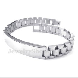 Pulseira Masculina De Titânio Com Cristal