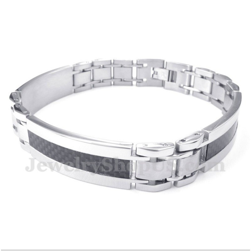 Pulseira Masculina De Fibra De Carbono E Titânio Pulseira Masculina De Fibra De Carbono E Titânio