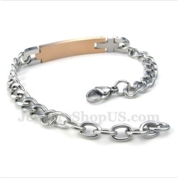 Pulseira De Casal Feminina De Titânio E Diamante