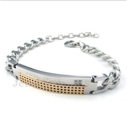 Pulseira De Casal Feminina De Titânio E Diamante