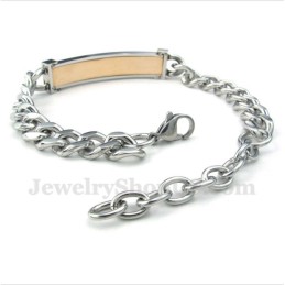 Pulseira De Casal Feminina De Titânio E Ouro Com Diamantes