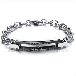 Pulseira De Casal De Titânio Masculina