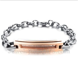 Pulseira De Casal De Titânio Masculina