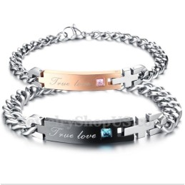Pulseira De Casal De Titânio Masculina