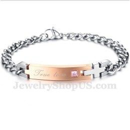 Pulseira De Casal De Titânio Masculina