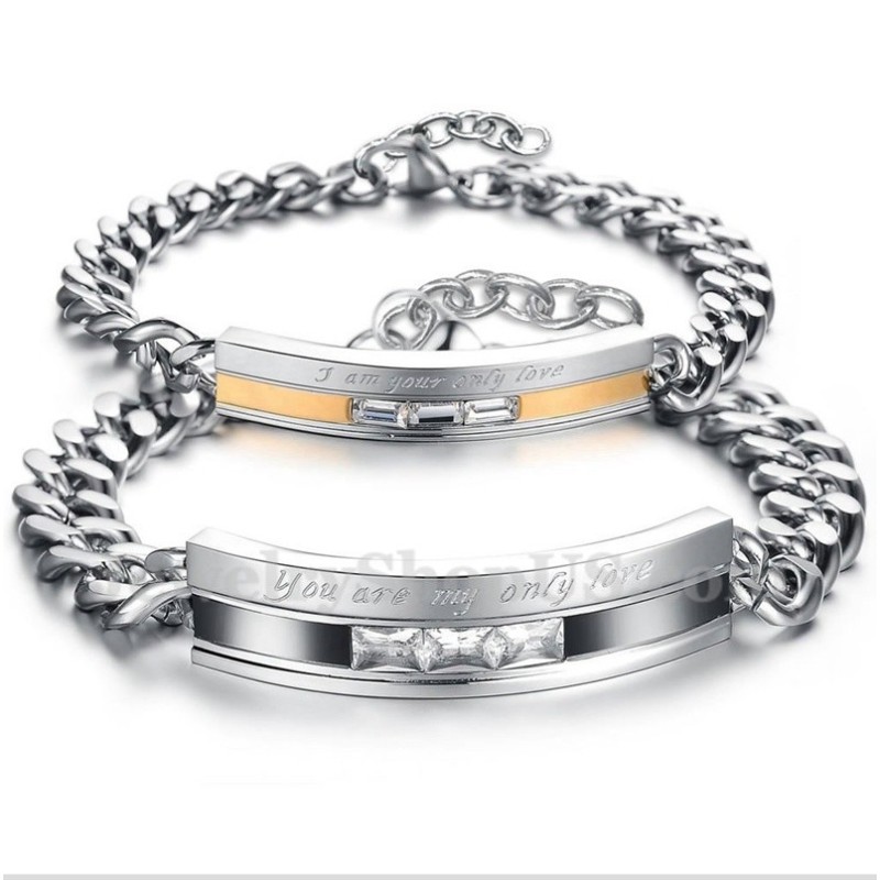 Pulseira De Casal De Titânio Masculina Pulseira De Casal De Titânio Masculina