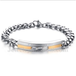Pulseira De Casal De Titânio Masculina
