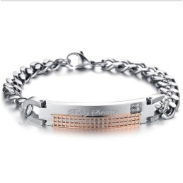 Pulseira De Casal De Titânio Masculina
