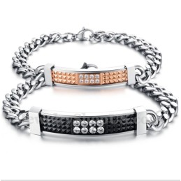Pulseira De Casal De Titânio Masculina
