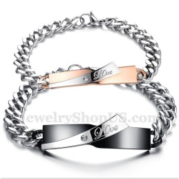 Pulseira De Casal De Titânio Masculina