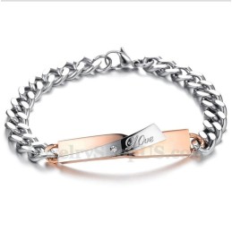 Pulseira De Casal De Titânio Masculina