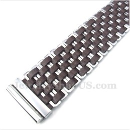 Pulseira Masculina De Couro E Titânio