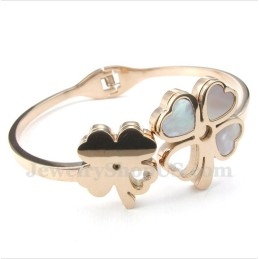 Pulseira Masculina De Titânio E Ouro Rosa Trevo