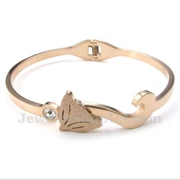 Pulseira Masculina De Titânio E Ouro Rosa Fox