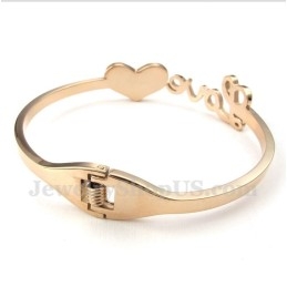 Pulseira Masculina De Titânio E Ouro Rosa Love